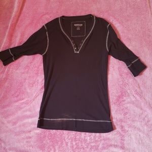 Black 3/4 sleeve thermal
